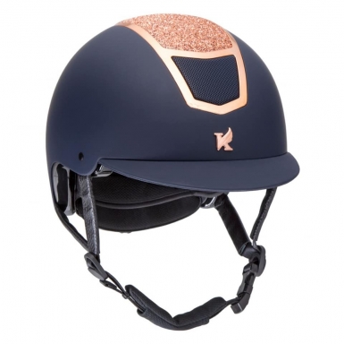 Shires Karben Valentina Riding Hat - Navy/Rose Gold